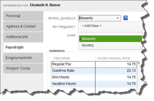 Assign Payroll Schedule to Employee in QuickBooks desktop