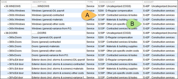 QuickBooks Items Screenshot-717x319